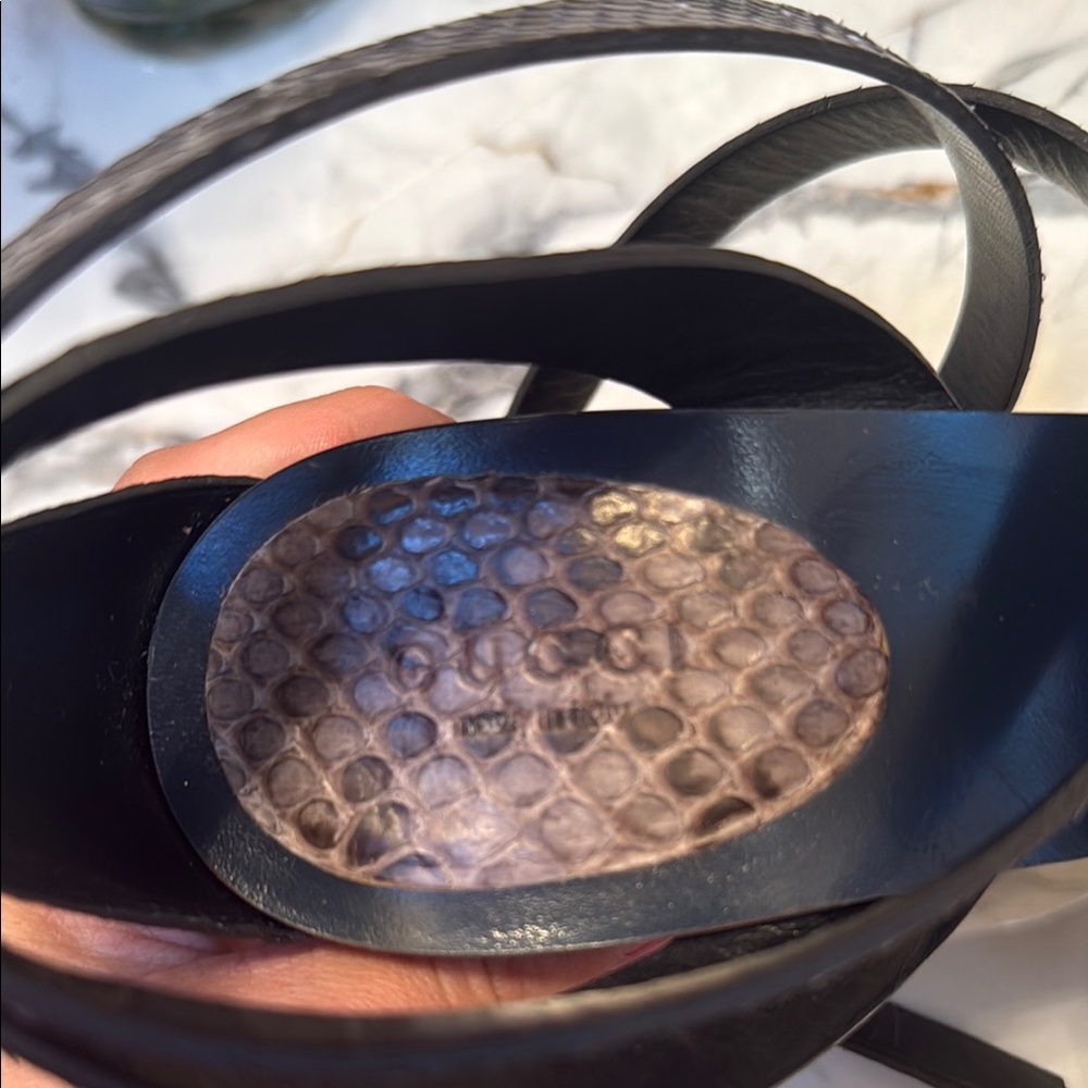 Gucci Stacked Python Leather Candy Heel... - Picture 9 of 16